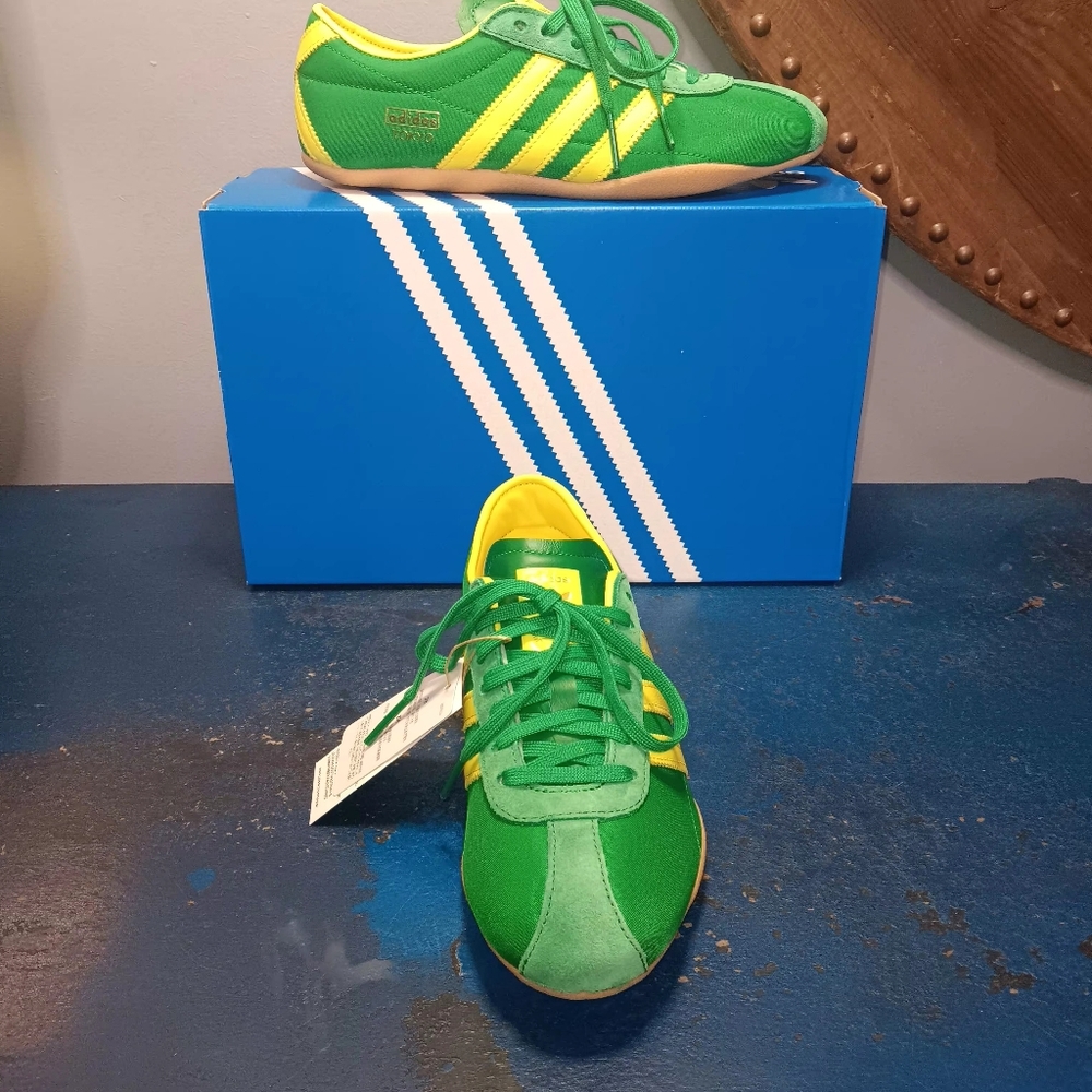 Adidas Green and Yellow Sneakers - Picture 2 of 6